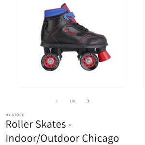Chicago Roller Skates for Kids – Black and Red